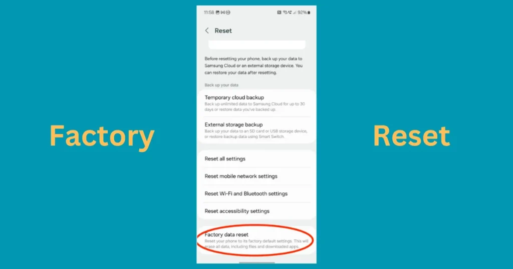 How to Factory Reset in Android